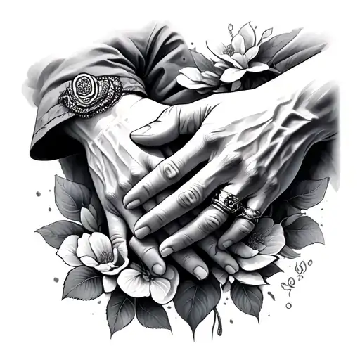 Father Holding Hands