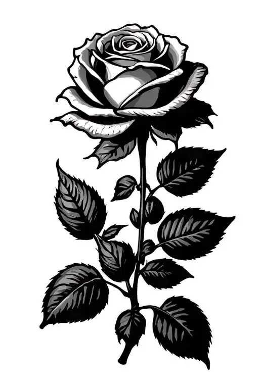 Rose With Baseball Stitching