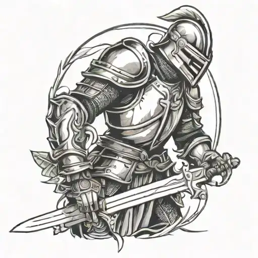 Knight Holding A Sword