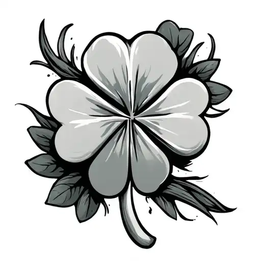 Cross With Four Leaf Clover