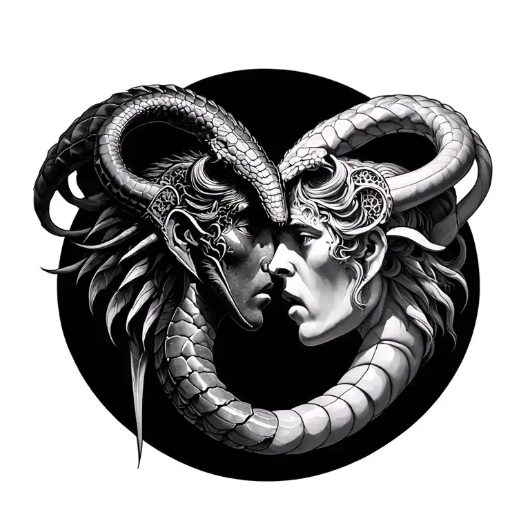 Ouroborus Janus Two Heads