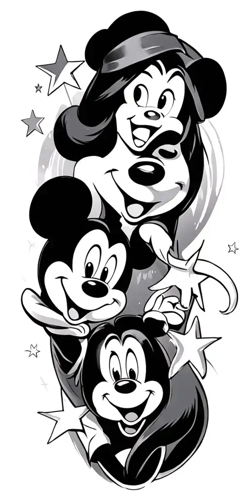 Stars And Disney Characters