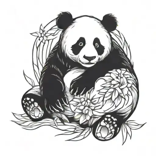 Panda Sitting