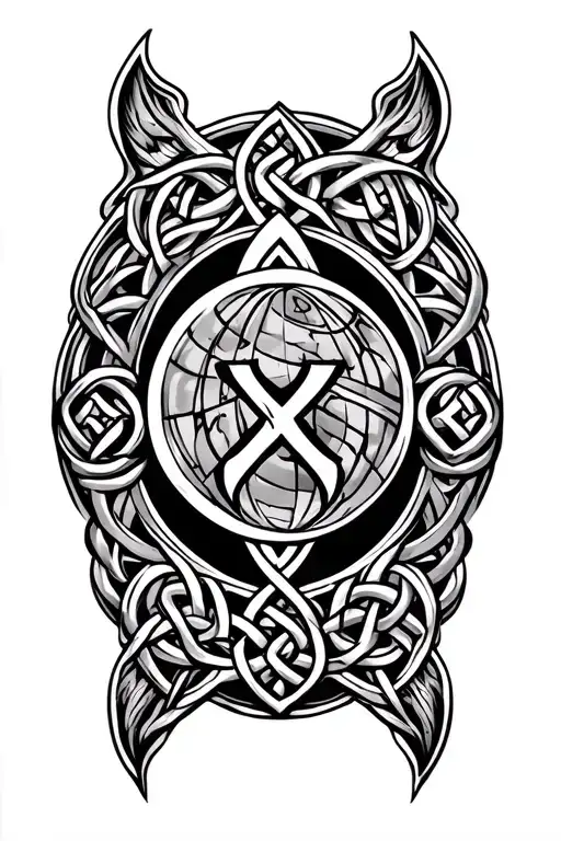 Celtic Tattoo With Rune Hope Warrior Love Icon Celtic And Steampuck World