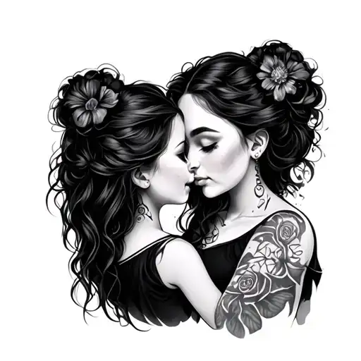 Mother Daughter Holding