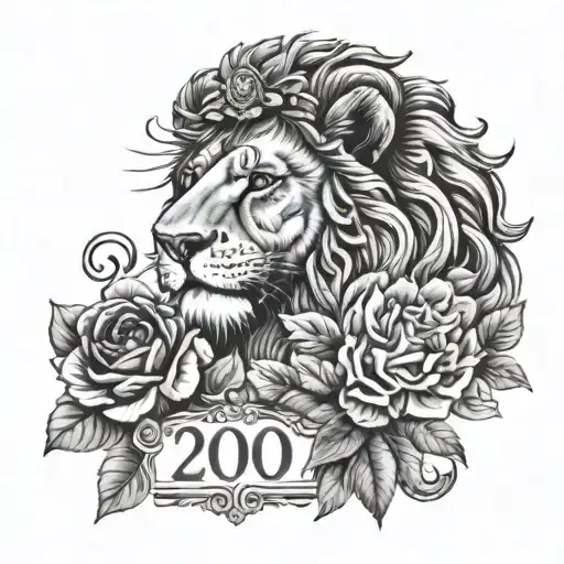 Flowers With A Lion And The Year 2009