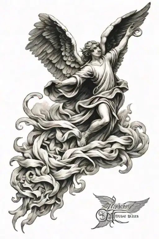 Angel Falling Scripture Verses Flowing