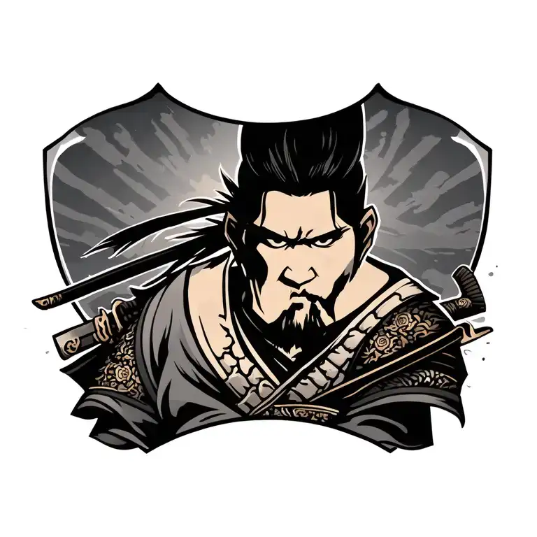 Samurai Hanyan Half Chest Yakuza Style