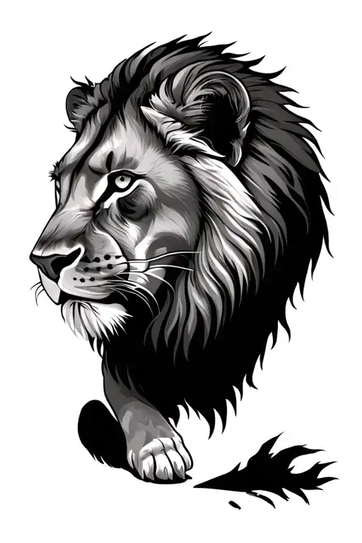 Lioness Symbolizing Strength