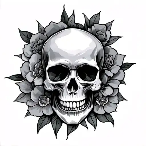 Skull And Peace Symbol