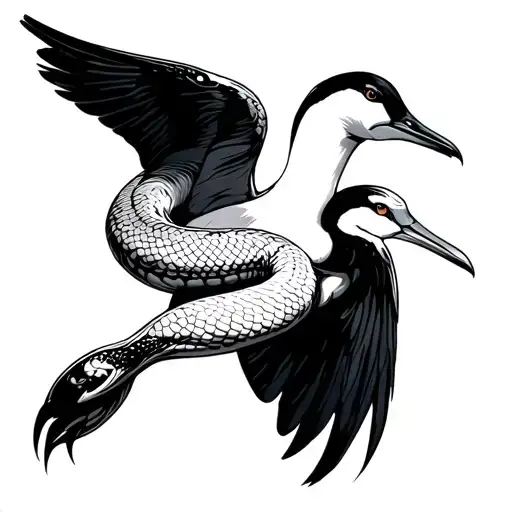 Albatross And Snake Wrapped