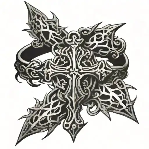 Cross And Crown Of Thorns Bracelet