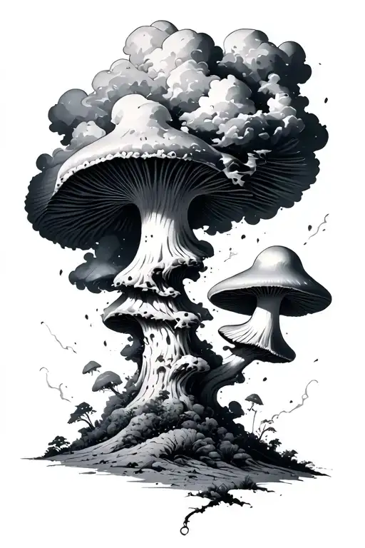 Outline Mushroom Cloud
