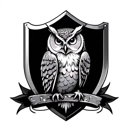 An Owl On A Shield