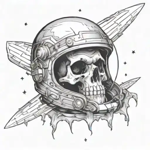 Skull In Space Helmet