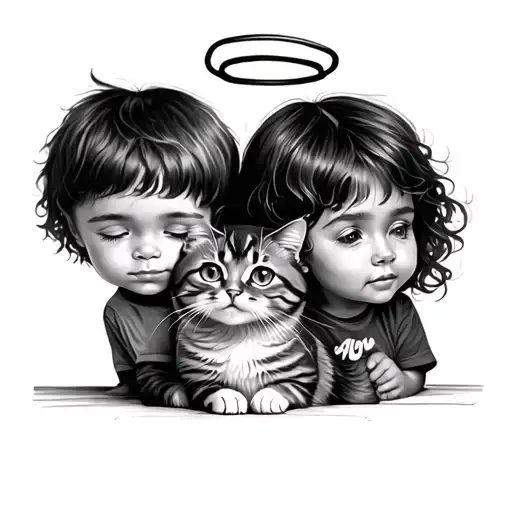 2 Kids & A Cat With A Halo