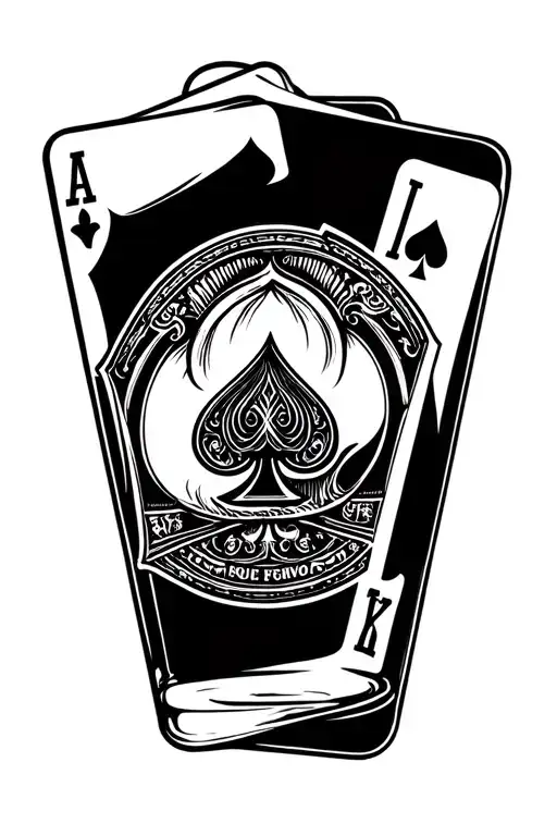 Whiskey With Poker Cards Behind