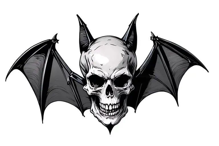 Bat And Skull