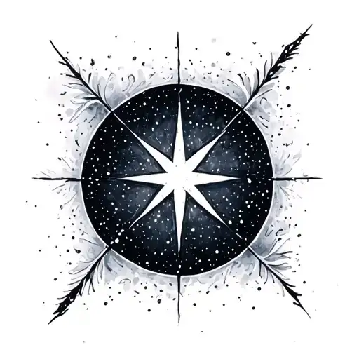 North Star Constellation With Snow