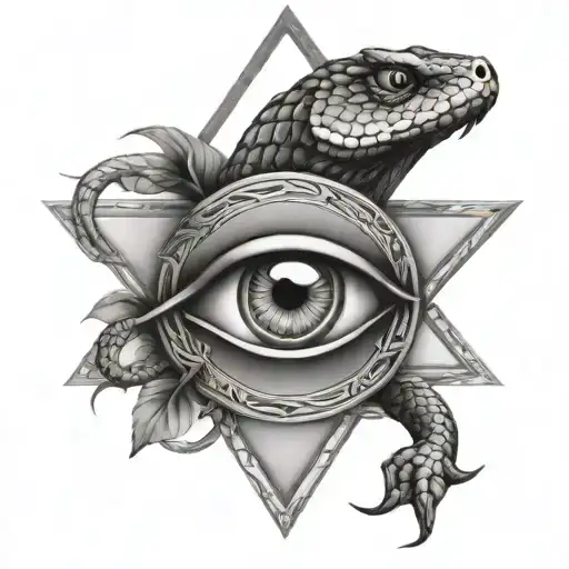 Generate A Tattoo With Snake And Eye Of Providence