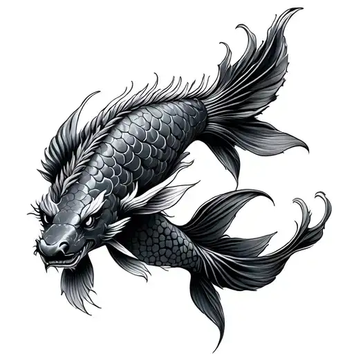 Samuri Dragon Koi Fish