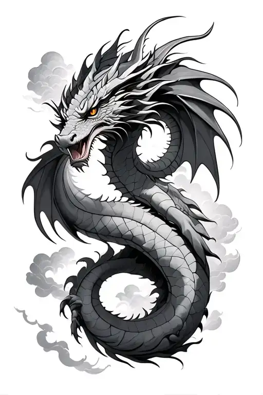 Dragon In Clouds
