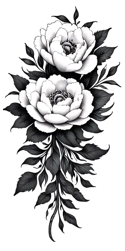 Boho Mandala Design Incorporating Peony And Loyus Flower