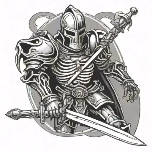 Skeleton Knight With Sword
