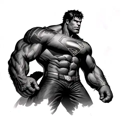 Hulk And Super Man With Chicago Bears