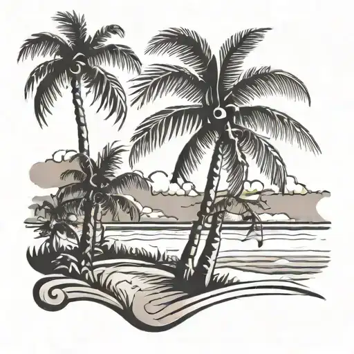 Beach With Palm Trees