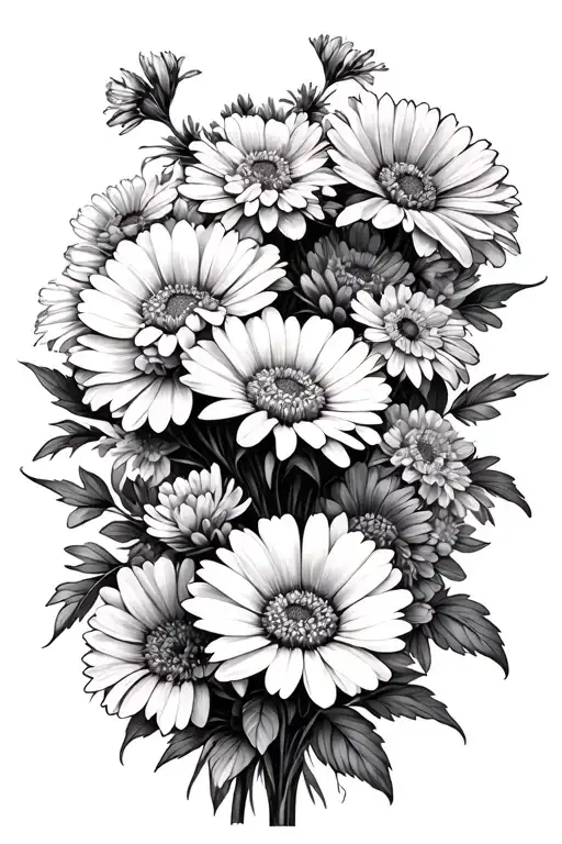 Carnation Daisy Aster Larkspur Bouquet