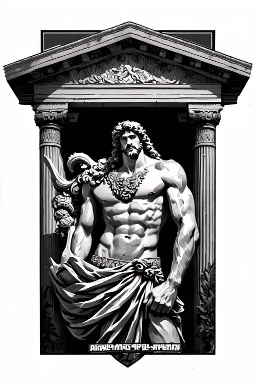 Greek Mythology Hercules Con Sombrero Greek Architecture
