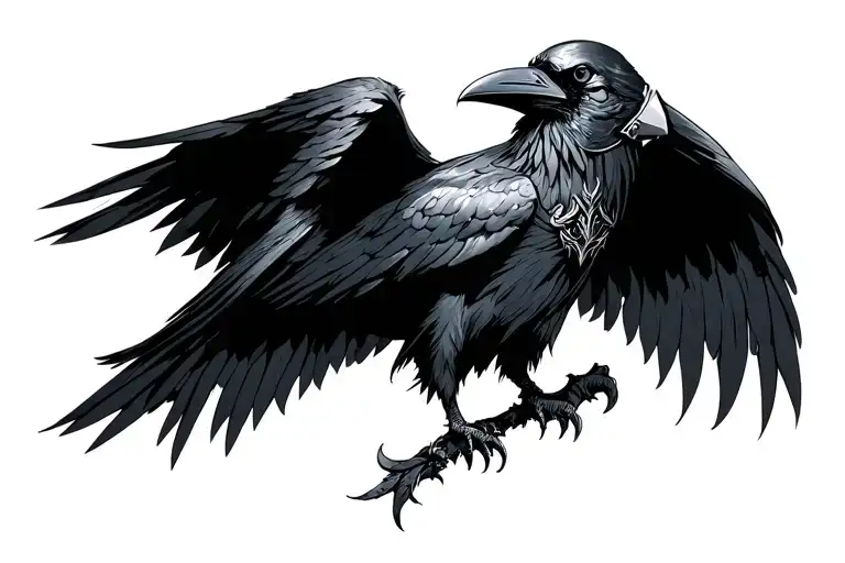 Raven With Helm Of Awe