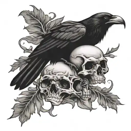 Raven And Skull