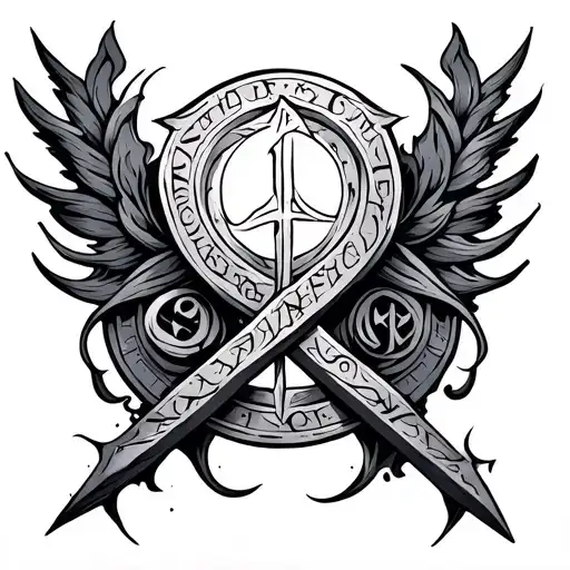 Norse Runes With Protection Stave Flowing