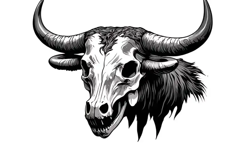 Hunting Mountain Buffalo Scull Africa Continent