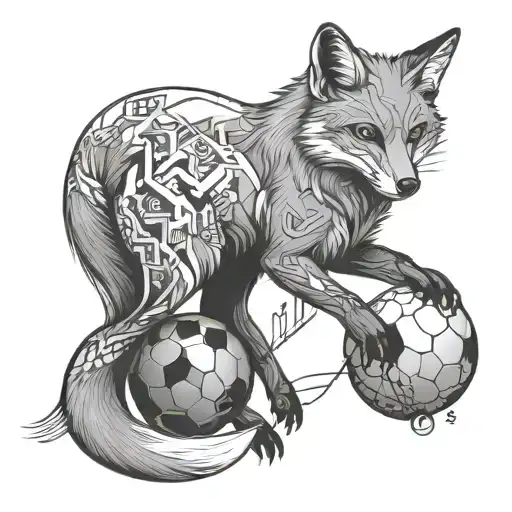 Fox And Soccer Ball Morphing With Math Formulas