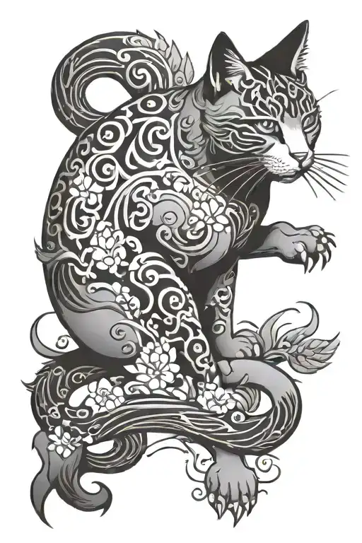 Cat Japanese Design Inspired