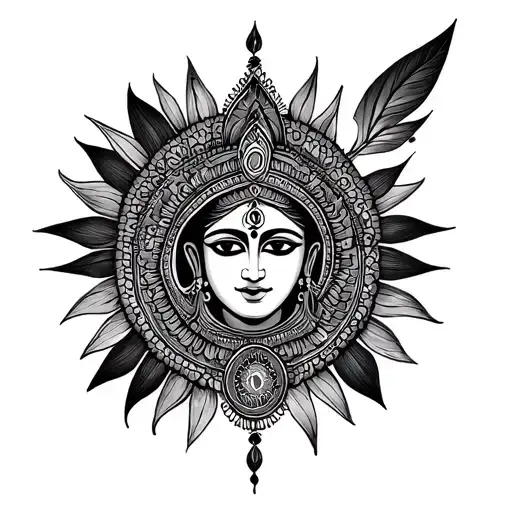 Minimalistic Hindu Religious Tattoos For Men And Symbolic Or Shadow Not Completely Understandable