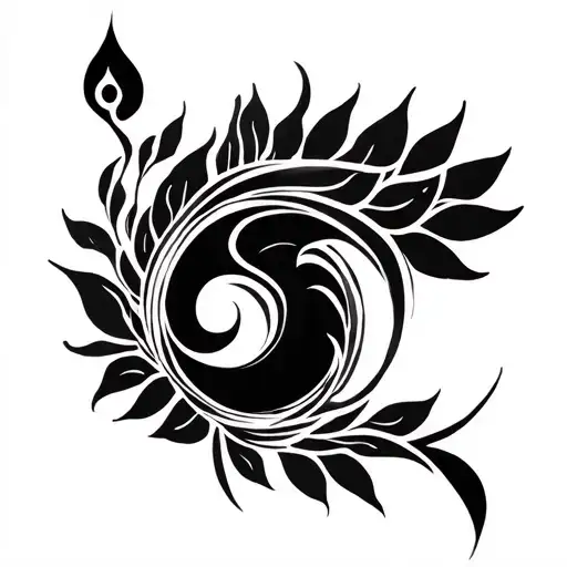 Minimalistic Hindu Religious Tattoos For Men And Symbolic Or Shadow Not Completely Understandable