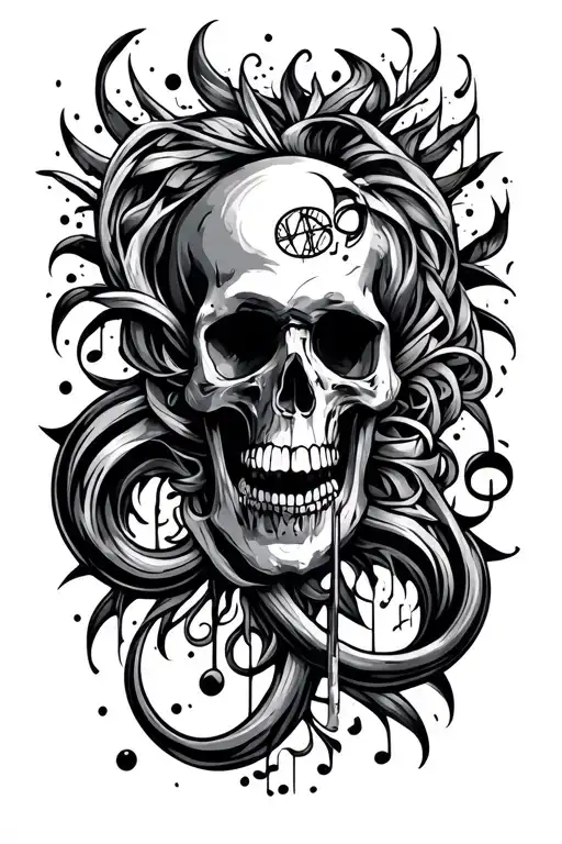 Gabber Music Symbols With Intricate