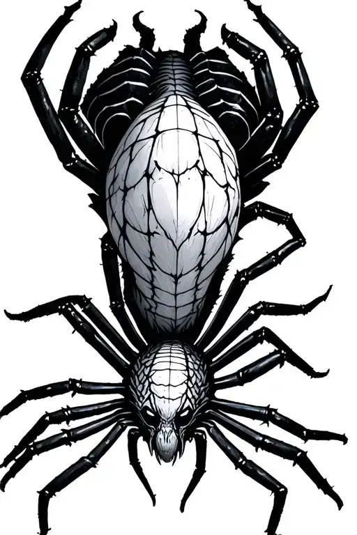 Dark Art Spider With Symbol Of Lolth
