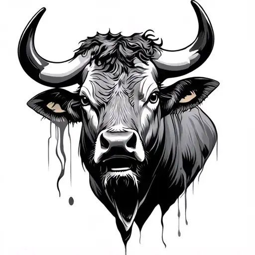 Crying Bull Looking