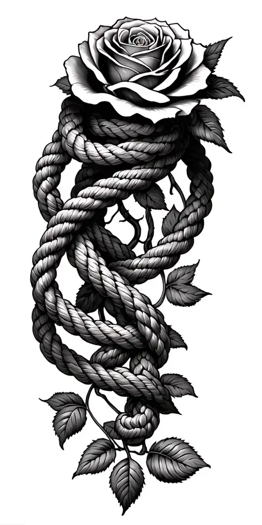 Rope And Rose Vine Wrapping