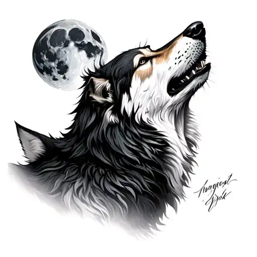 Wolf Howling At The Moon