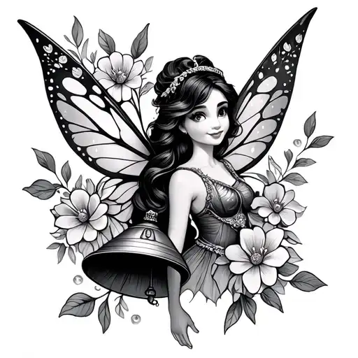 Disney And Flowers Bell Fairy