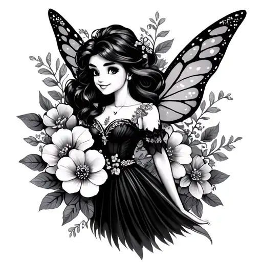 Disney Fairy And Flowers