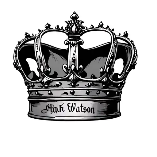 Gothic Crown With Last Name Watson