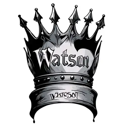 Medievel Crown With Watson Name