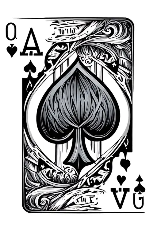 Ace Of Spades Card With The Words All Lr Nothing